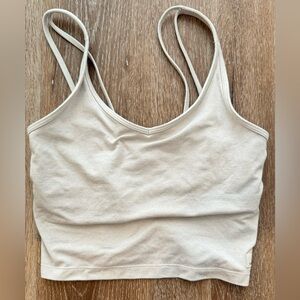 Vuori Sports Bra Oatmeal